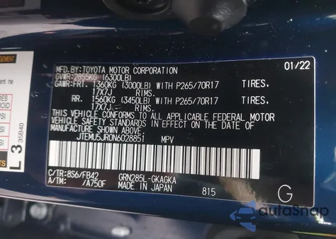 2022 Toyota 4Runner Sr5 z USA, uszkodzony, nr VIN JTEMU5JR0N6028851